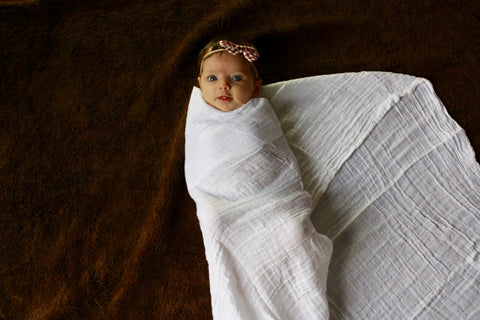 Muslin swaddles for babies final step