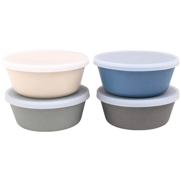 WeeSprout Suction Bowls for Baby (Set of 2) - 100% Silicone Toddler Bowl  w/Plastic Lid - Leak Proof Feeding Supplies - Dishwasher & Microwave Safe