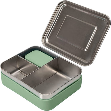 Silicone Bento Lunch & Snack Box for kids adults Terracotta MKS