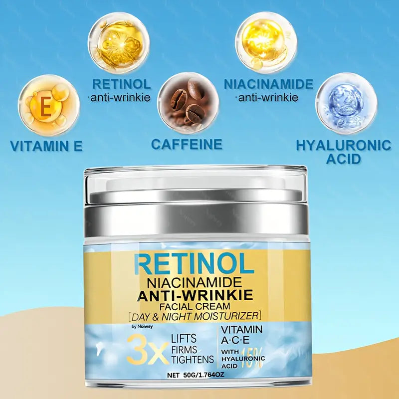 crema facială   cu retinol,   și   e - 1.764 oz, niacinamidă hidratantă pentru zi și  , 3x firming și acid hialuronic, fără parfum, pentru toate tipurile de ten bej deschis Detaliile articolului 5