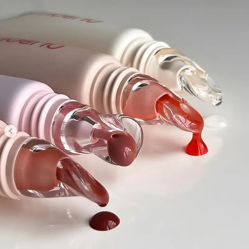 set de 4 bucăți de pentru buze - umedețire și instantanee, ulei pentru buze transparent de lungă durată, non-aderent pentru buze moi și netede - squalan de bază pe plante, toate tipurile de piele, ton de fructe, esențiale pentru îngrijirea buzelor Detaliile articolului 3