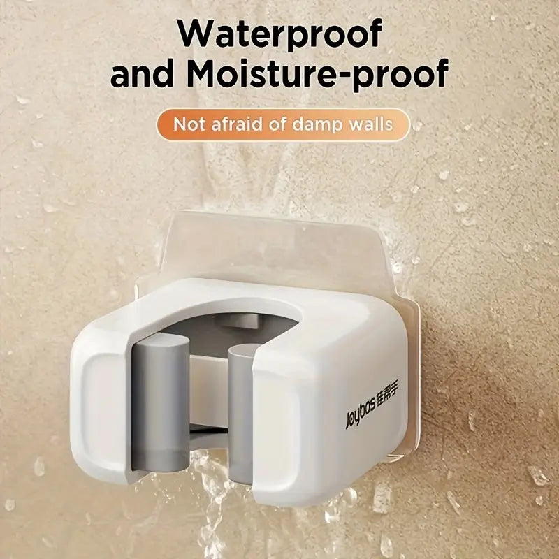 2 bucăți suport de perie și mop montat pe perete, fără găurire, raft de depozitare pentru baie și bucătărie, clip multifuncțional pentru unelte în baie, grădină, accesorii de curățenie, cârlige utilizate Detaliile articolului 9