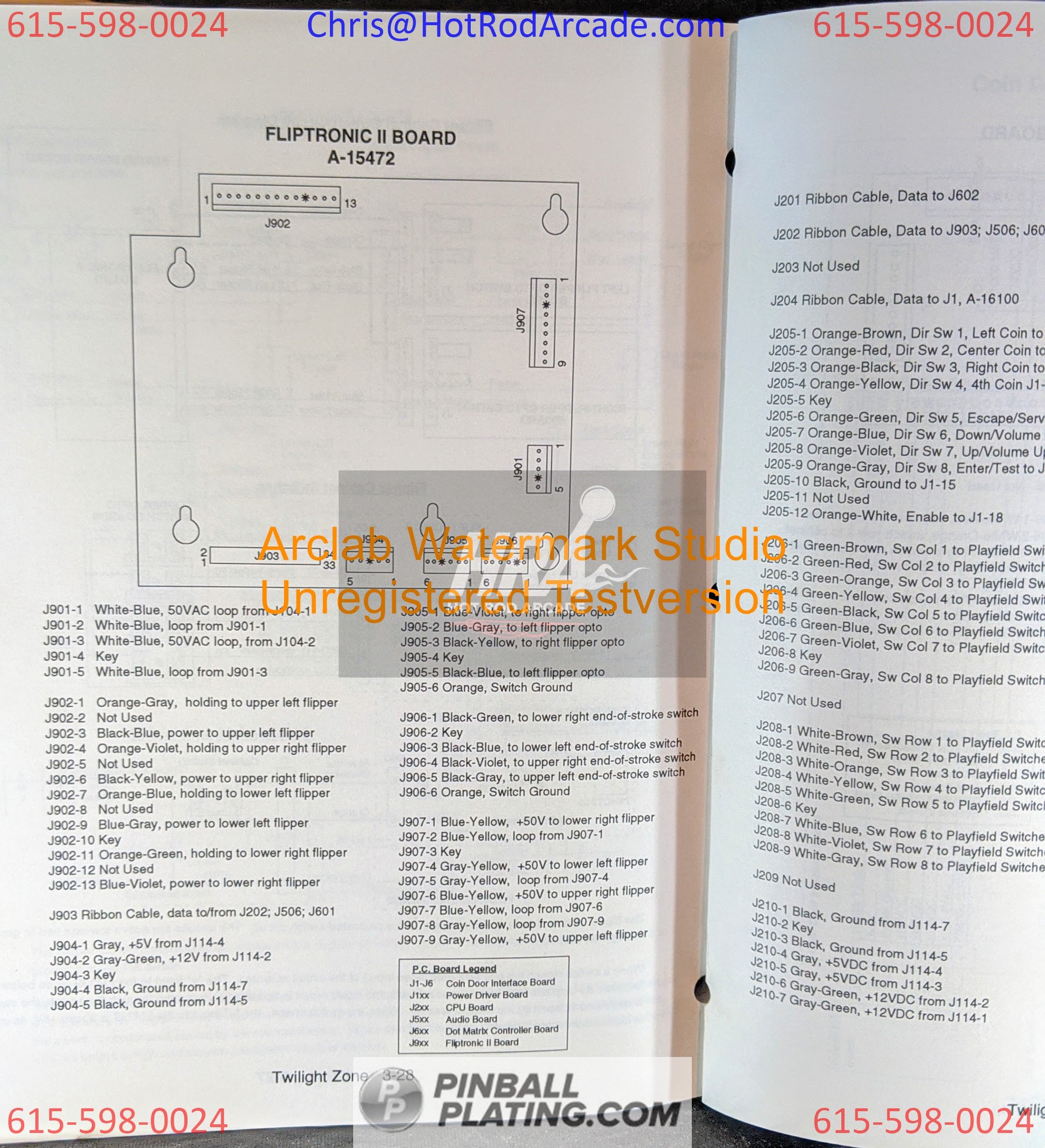 Twilight Zone - Bally - Pinball Operations Manual - Reference Wiring