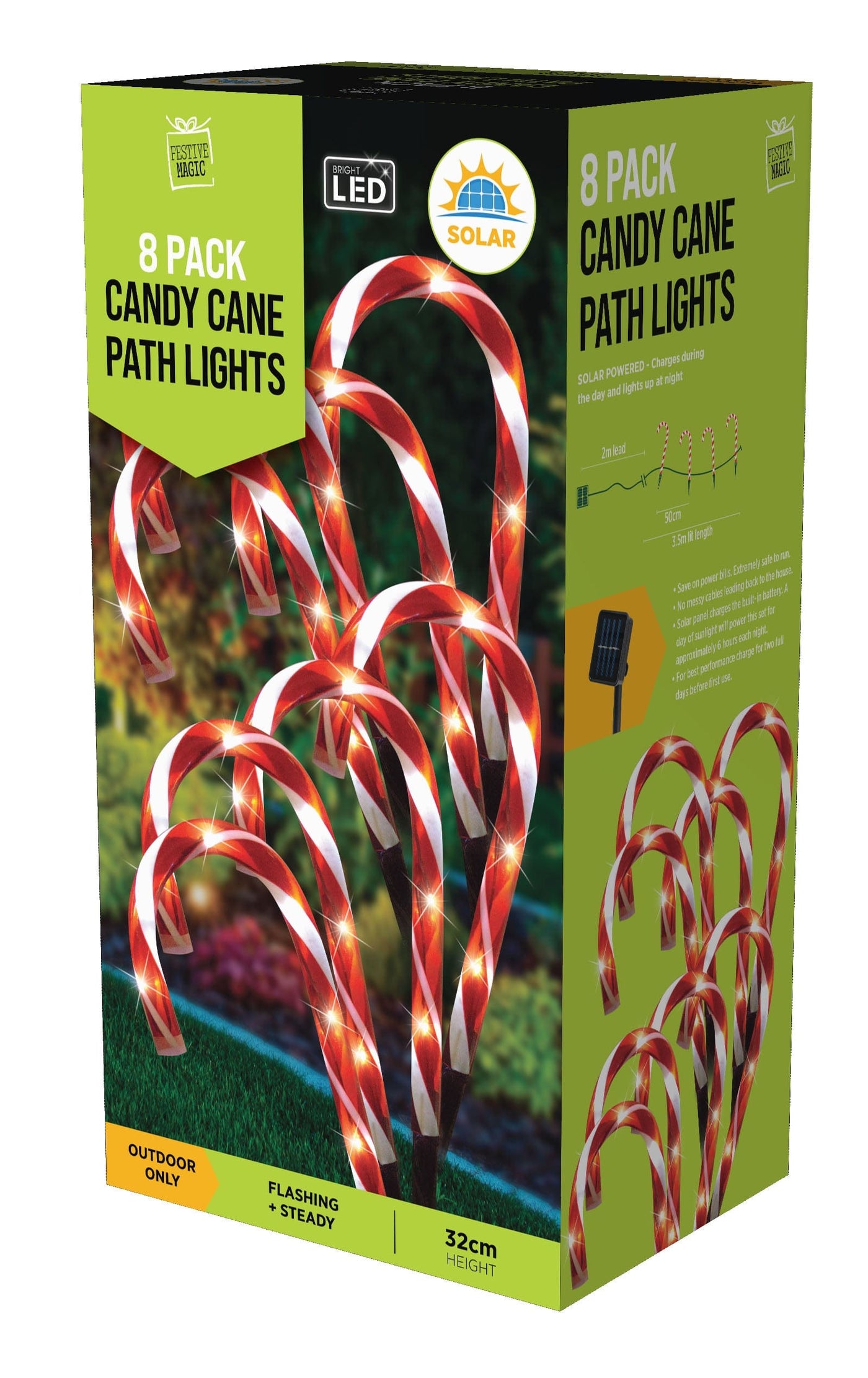 candy cane lights outdoor solar