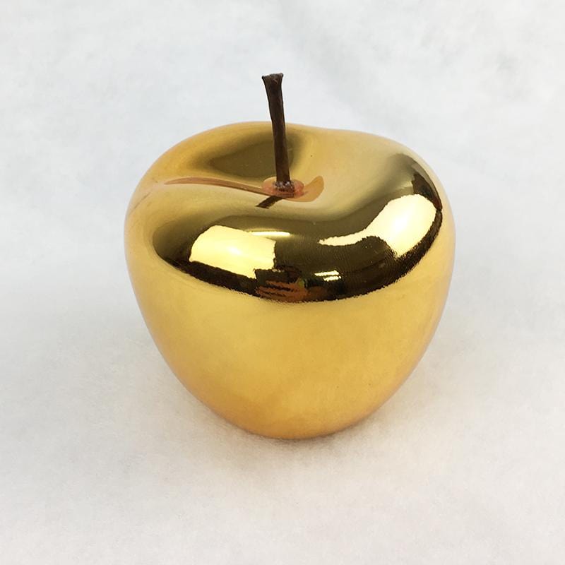 Gold Ceramic Apple Christmas World