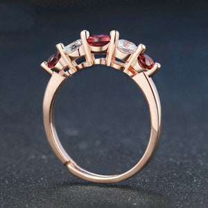 simple garnet ring