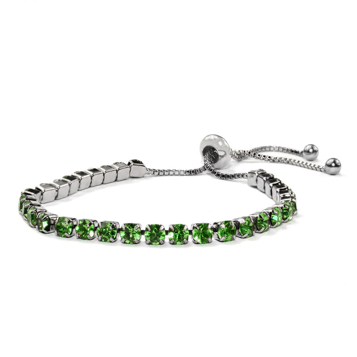 Silver Peridot Bracelet — Love Quotes Apparel