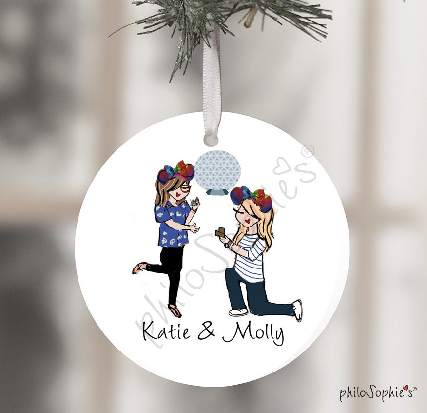 disney engagement ornament