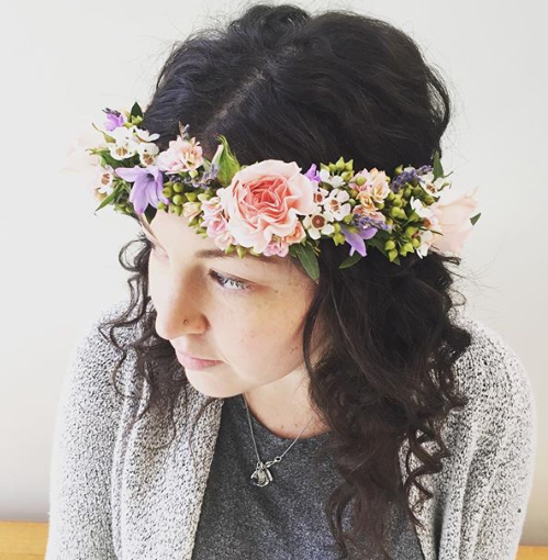 real flower crown