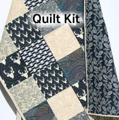 Navy Cream Woodland Quilt Kit Baby Or Toddler Bed Sizes Diy Project