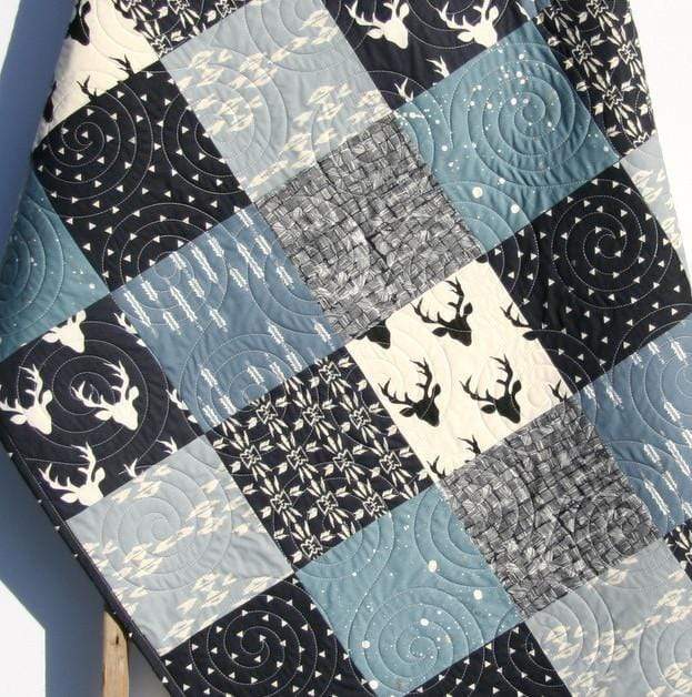 navy blue baby blanket