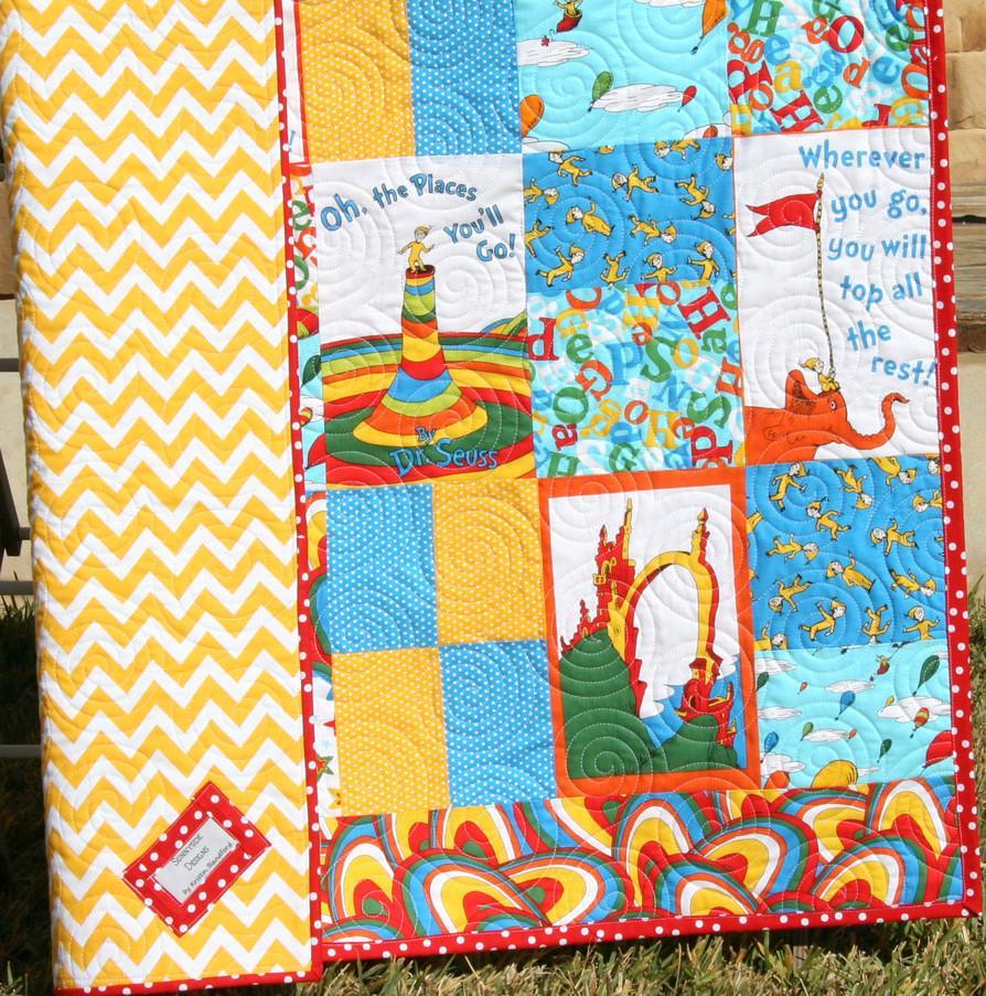 Oh The Places Youll Go Dr Seuss Baby Quilt