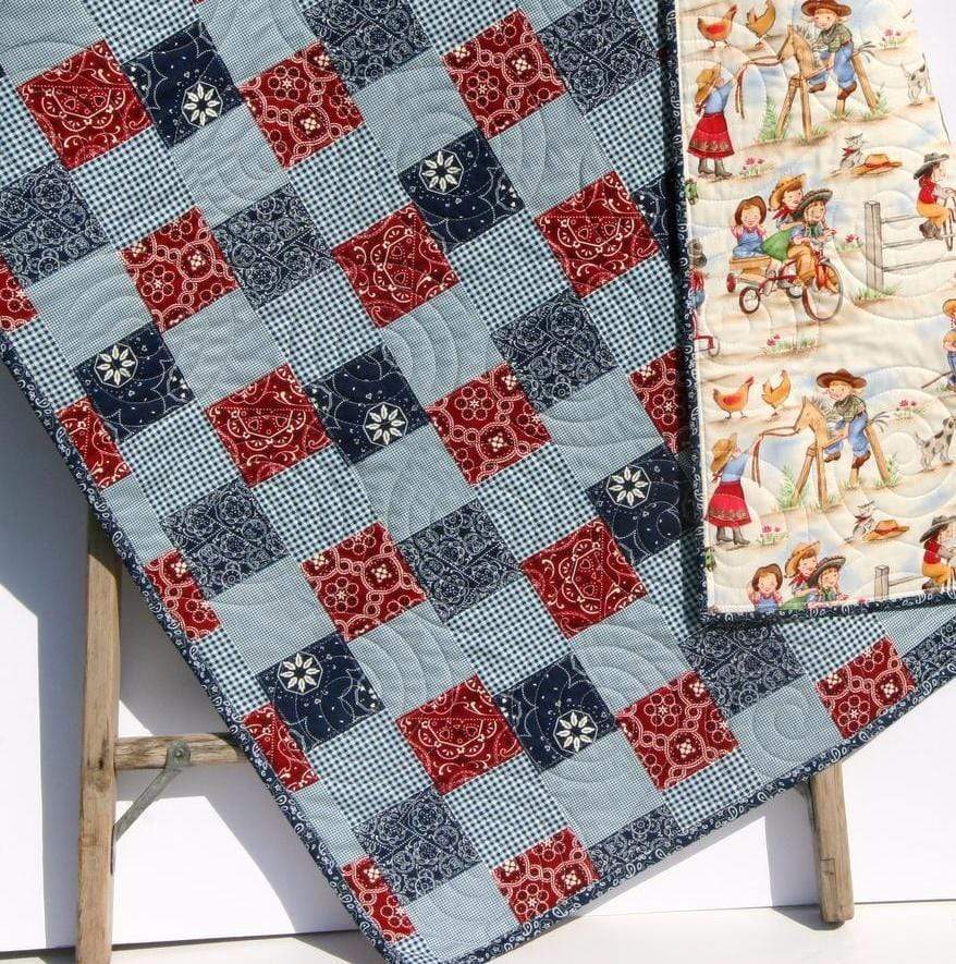 red baby quilt