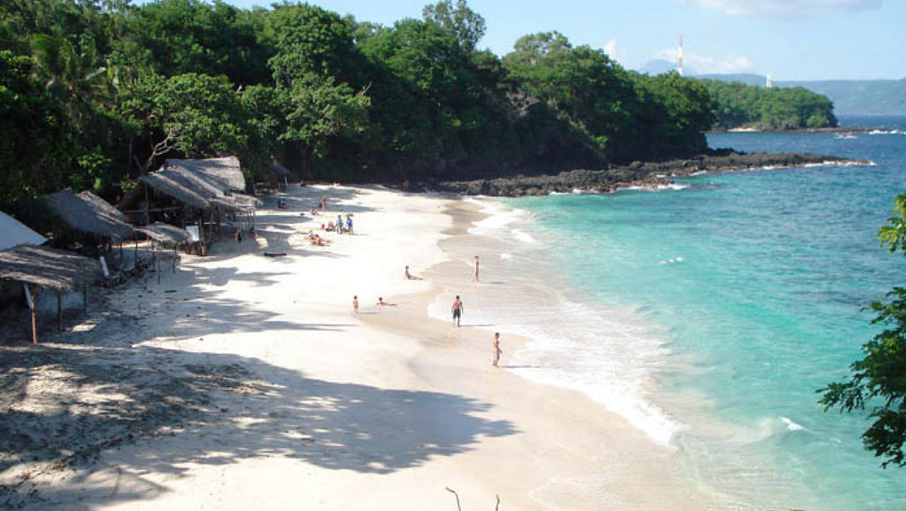 White Sand Beach in Balis East Coast near Candidasa