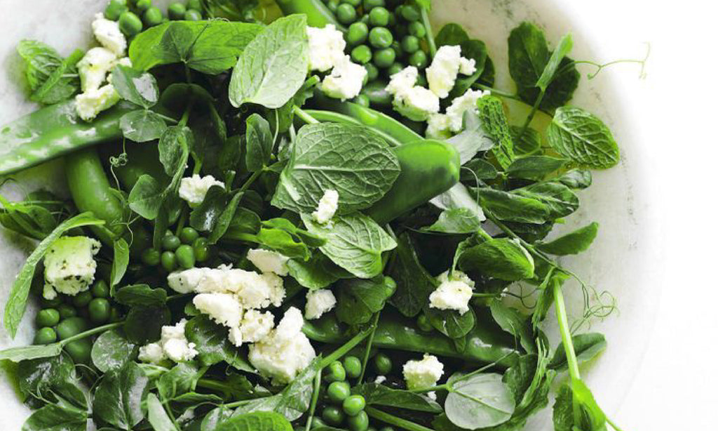 Delicious Fresh Pea Feta Mint Salad for Christmas Day