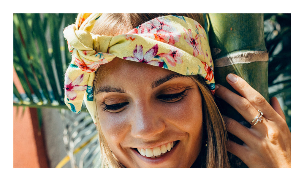 La Luna Rose Ethical Accessories - Santa Chiara Collection Head Wrap in Lemon