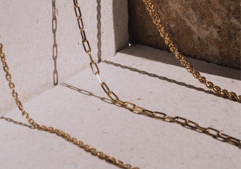 Luna & Rose Velvet Vacation Textured Chains from Recycled Silver and Gold