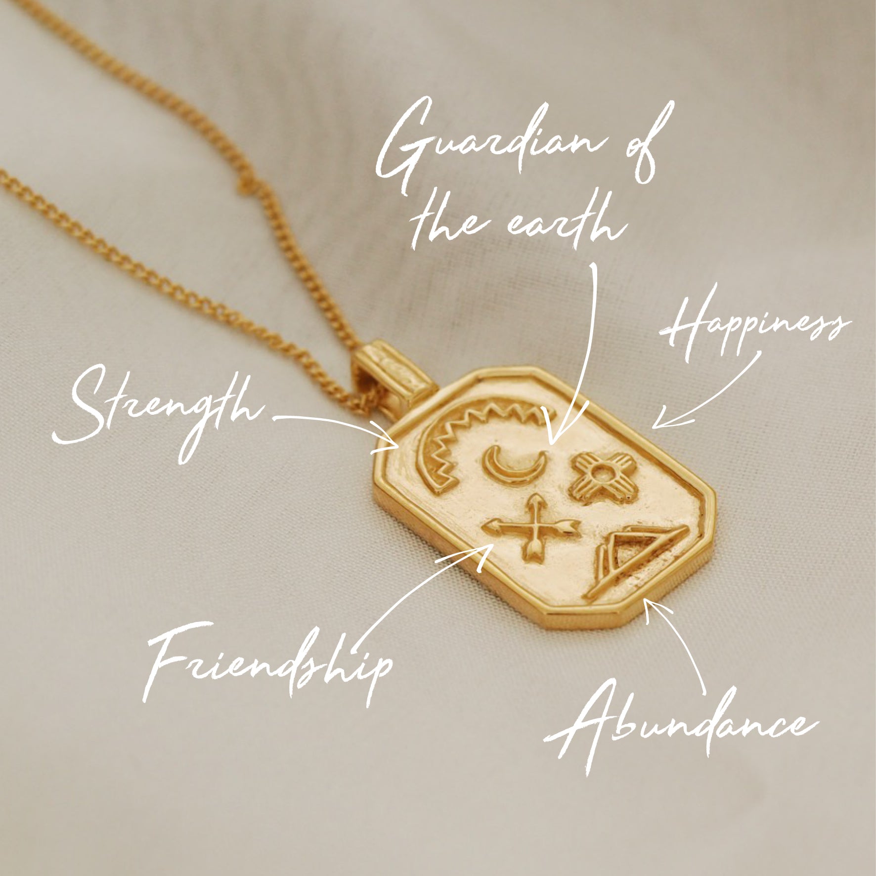 Power Pendant for Abundance Necklace - Gold - Luna & Rose Jewellery