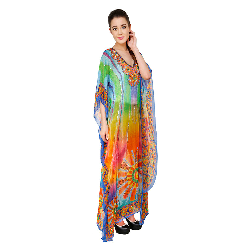 DAZZLING SPECTRUM, Long Kaftan ️ FREE shipping in Australia – Pearls N ...