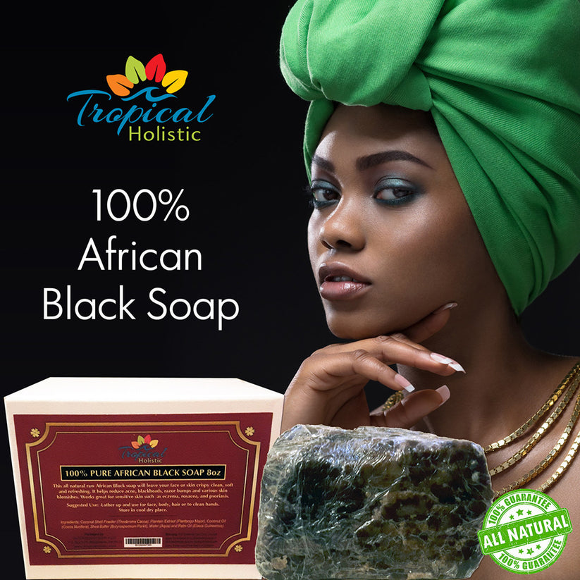 Buy 100 Raw Natural African Black Soap Bonus Bamboo Wooden Dish Tropical Holistic