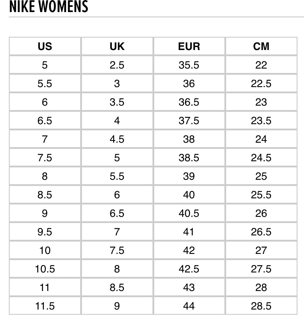 Fear Of God Essentials Size Chart Women's