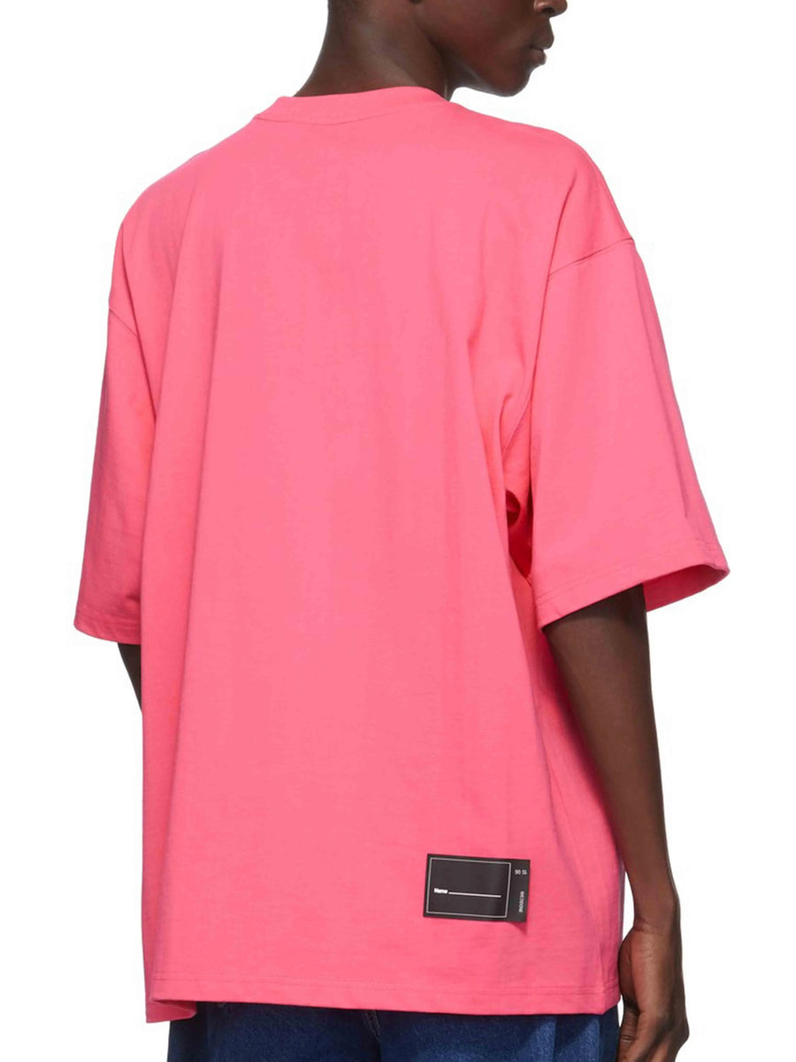 We11done Oversized Front Logo Tee Pink - Prior