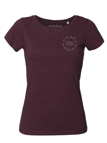 Heather Grape Red Temple Island T-Shirt