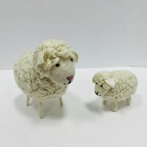 White Wool Sheep Ornament Large - Buck Brook Alpacas