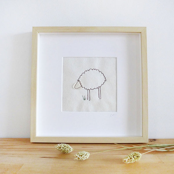 Embroidered Sheep Picture