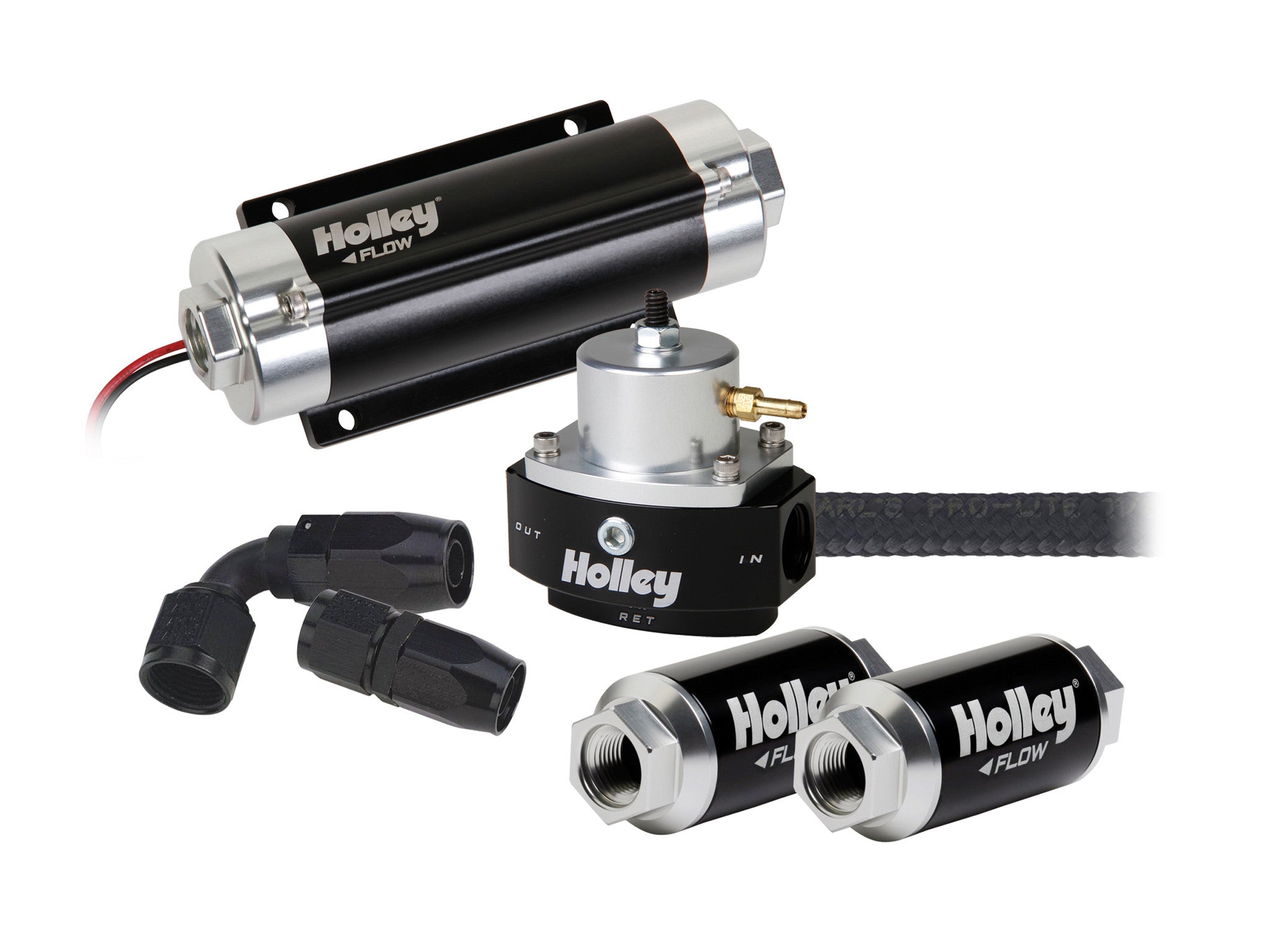 HOLLEY EFI FUEL SYSTEM KIT (PRO-LITE 350 HOSE, HP BILLET PUMP