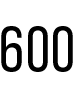 The number 600 written in a black font, on a grey background.