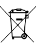 A small black icon of a bin with a cross through.