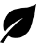 A black leaf icon on a grey background.