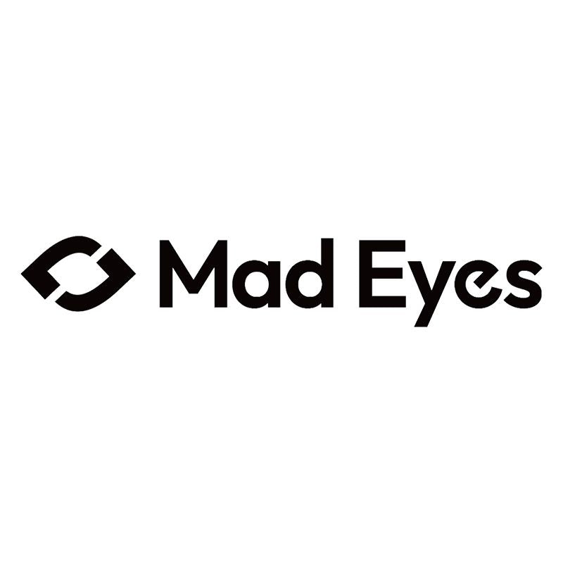 The Mad Eyes logo on a white background.