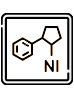 A square with the nicotine compound inside, on a white background.