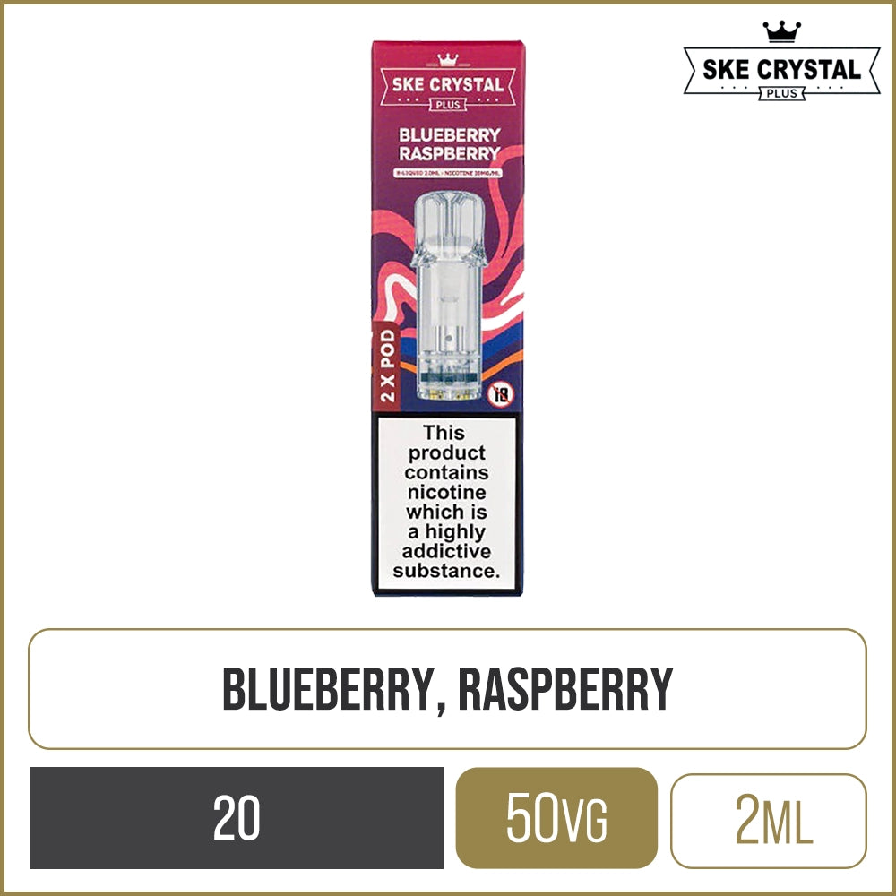 Blueberry Raspberry SKE Crystal Plus Pods 2 Pack