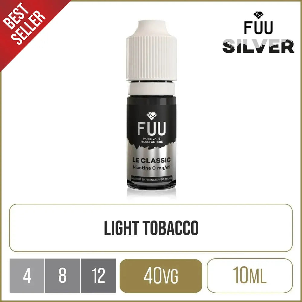 The Fuu Original Silver Le Classic 10ml E-liquid on a white background, with a red corner stating 'Bestseller'.