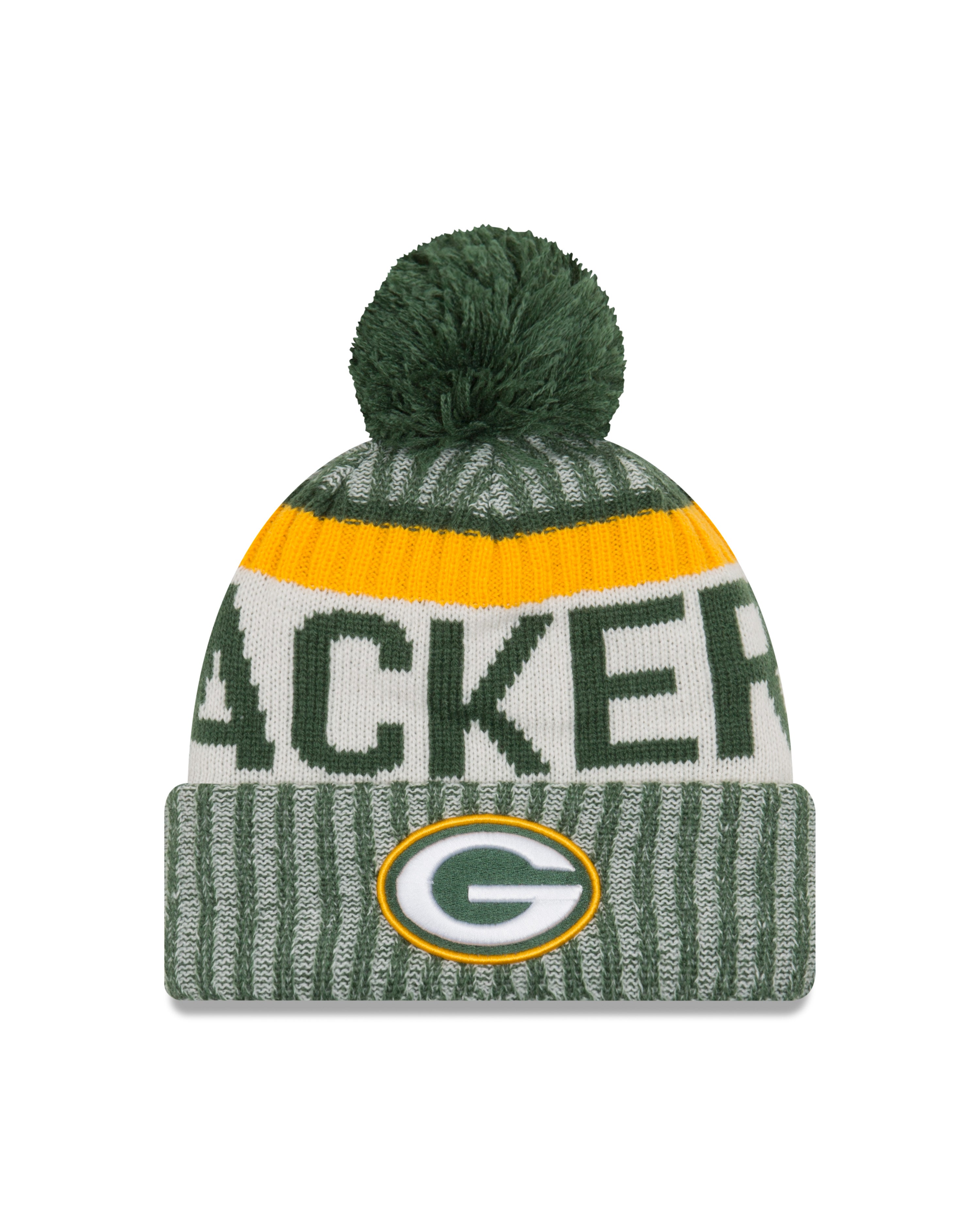 Green Bay Packers Women's Confetti Cream Light-Up Knit Hat at