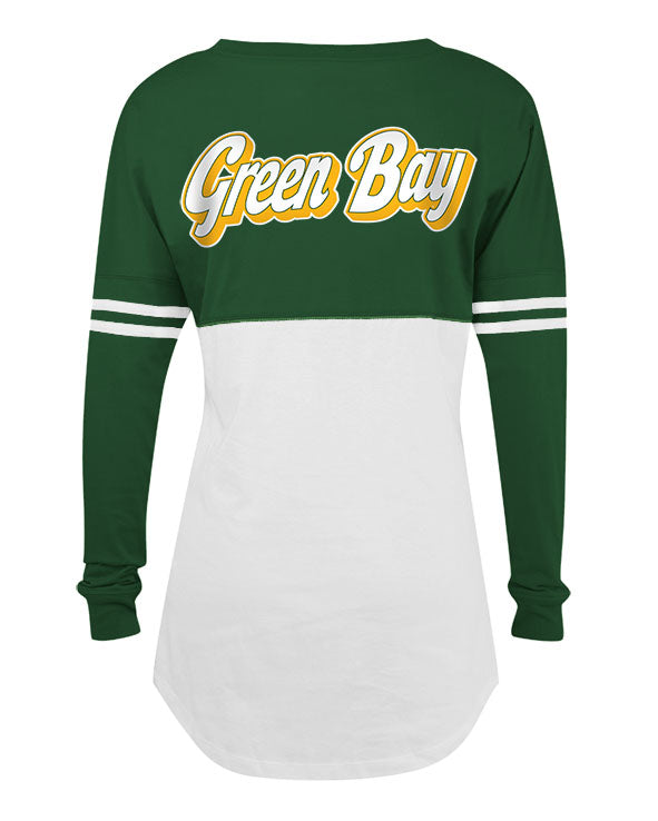 Women's Fanatics Branded Green/Gold Green Bay Packers Plus Size True to  Form Lace-Up V-Neck Raglan Long Sleeve T-Shirt