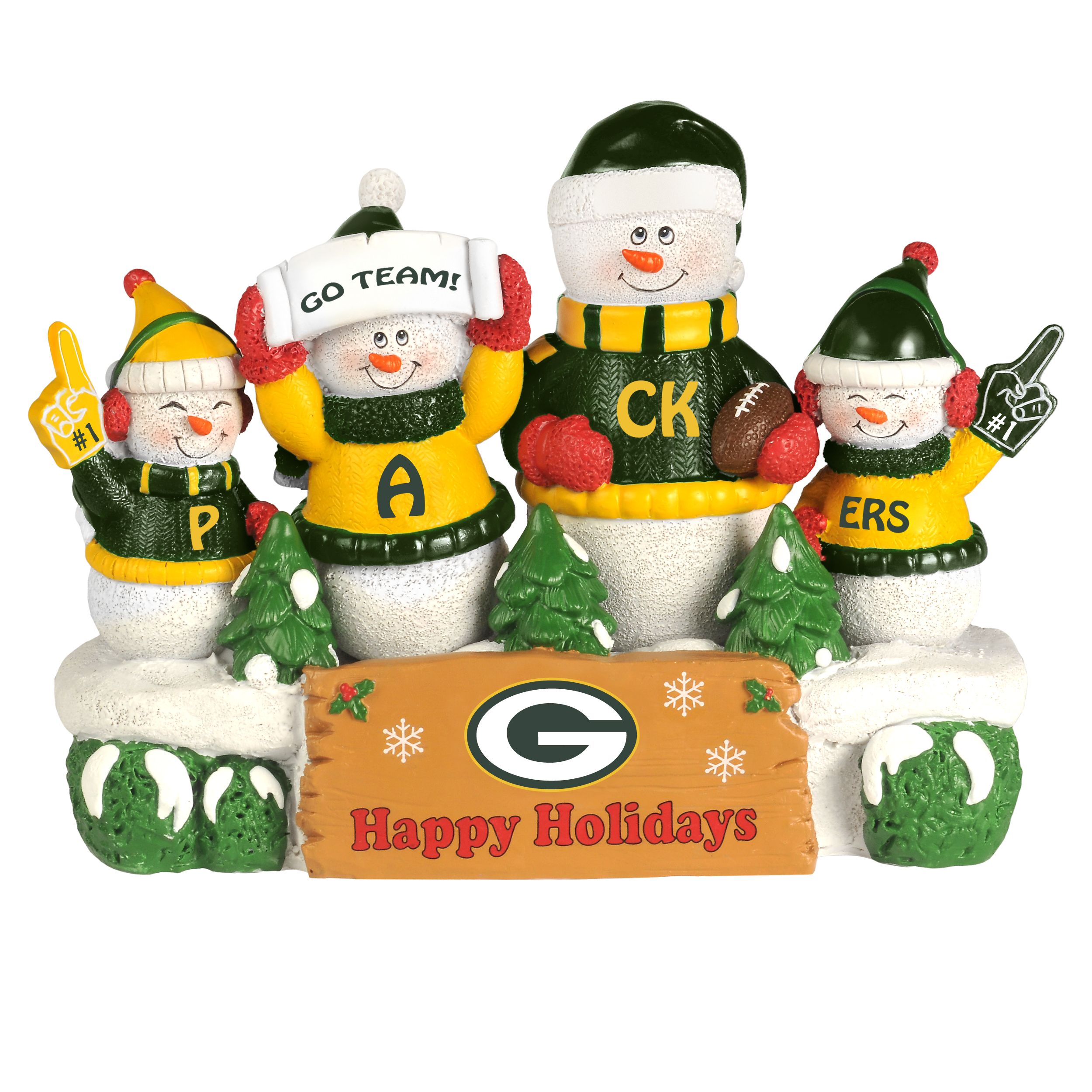 Green Bay Packers Resin Snowman Bench Green Bay Stuff