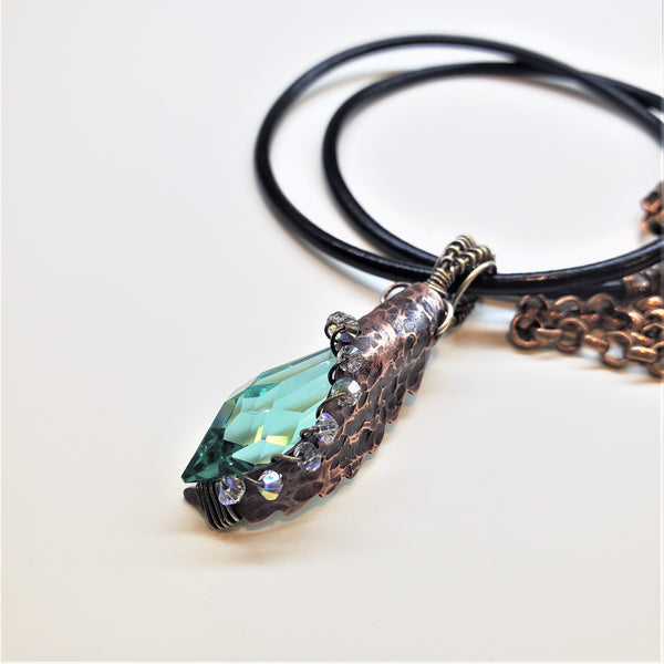 2022 VERY LIMITED ANGEL WING CRYSTAL TEARDROP NECKLACE by Alexa Martha