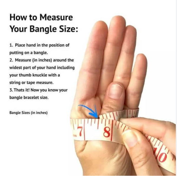 How to measure your wrist fro our bestselling bangles mentioned in brides Mag.