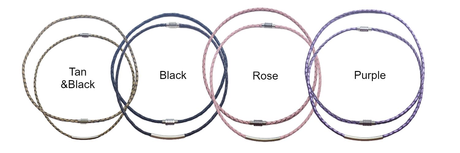3mm Bolo Leather Sterling Silver Tube Snap Off Chokers in Various Colors and Sizes
