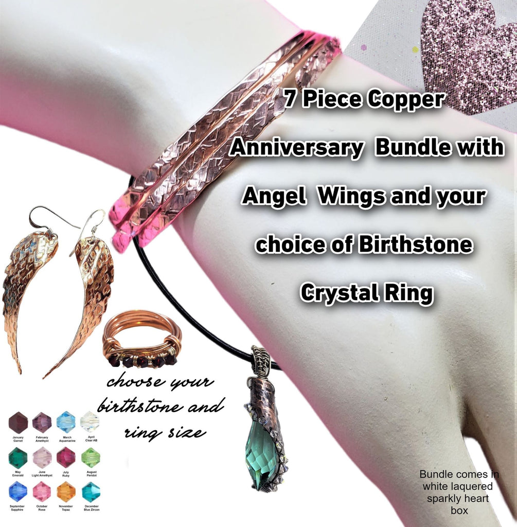 7 year Copper Anniversary Jewelry Bundle by Alexa Martha Designs
