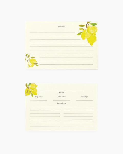 Kate Spade RETIRED Recipe Cards LEMON – Genevieve Bond Gifts