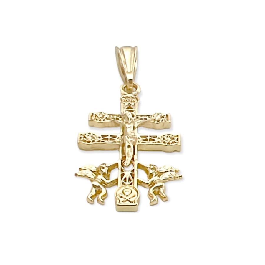 Caravaca Cross Pendant in 18K of Gold Layering