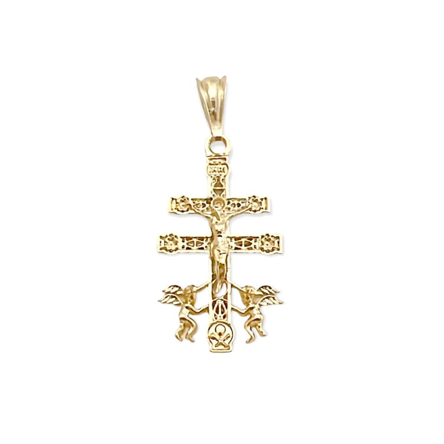 Wholesale Stainless steel 2 layered Lock Cross Pendants Necklaces