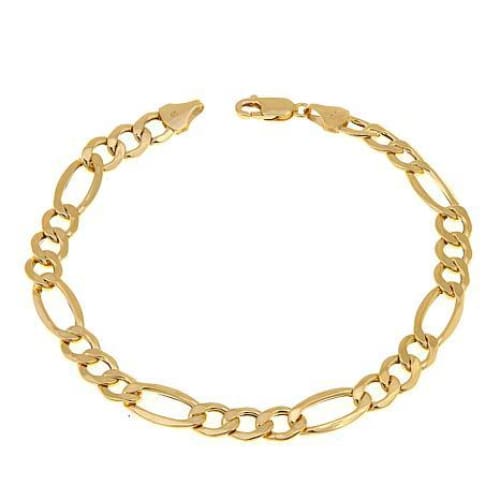 Concavo figaro 6mm 18k gold plated chain