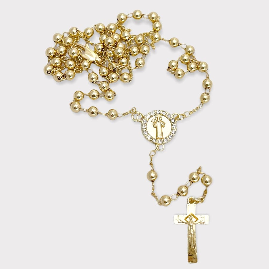 Lusso Gold Plated Saint Louis Script Necklace