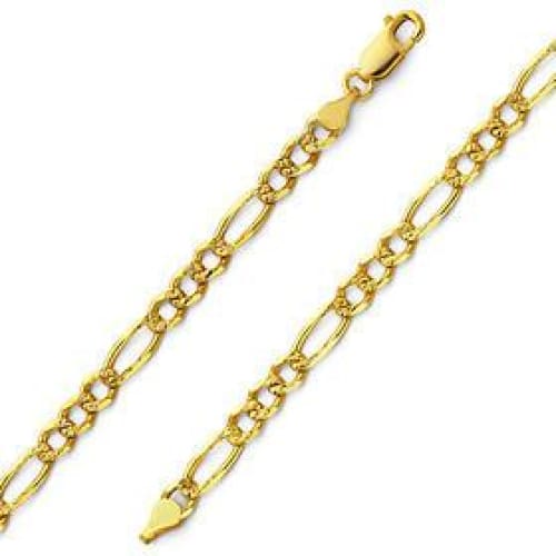 Figaro 6mm 18k gold plated chain